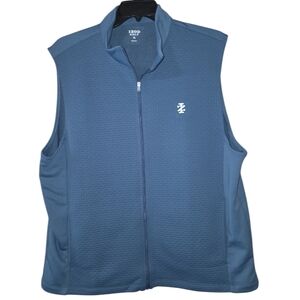 Izod Men's Slate Blue Full-Zip Golf Vest..XL